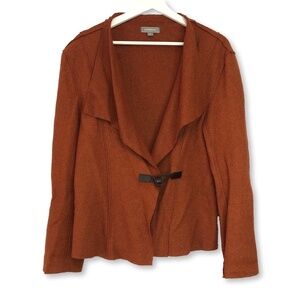 Johnston & Murphy Wool Cardigan Orange Jacket Small